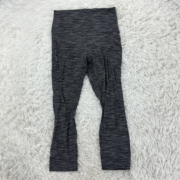 Lululemon Align Crop *21" Wee Are From Space Dark Carbon Ice Grey - Picture 1 of 6